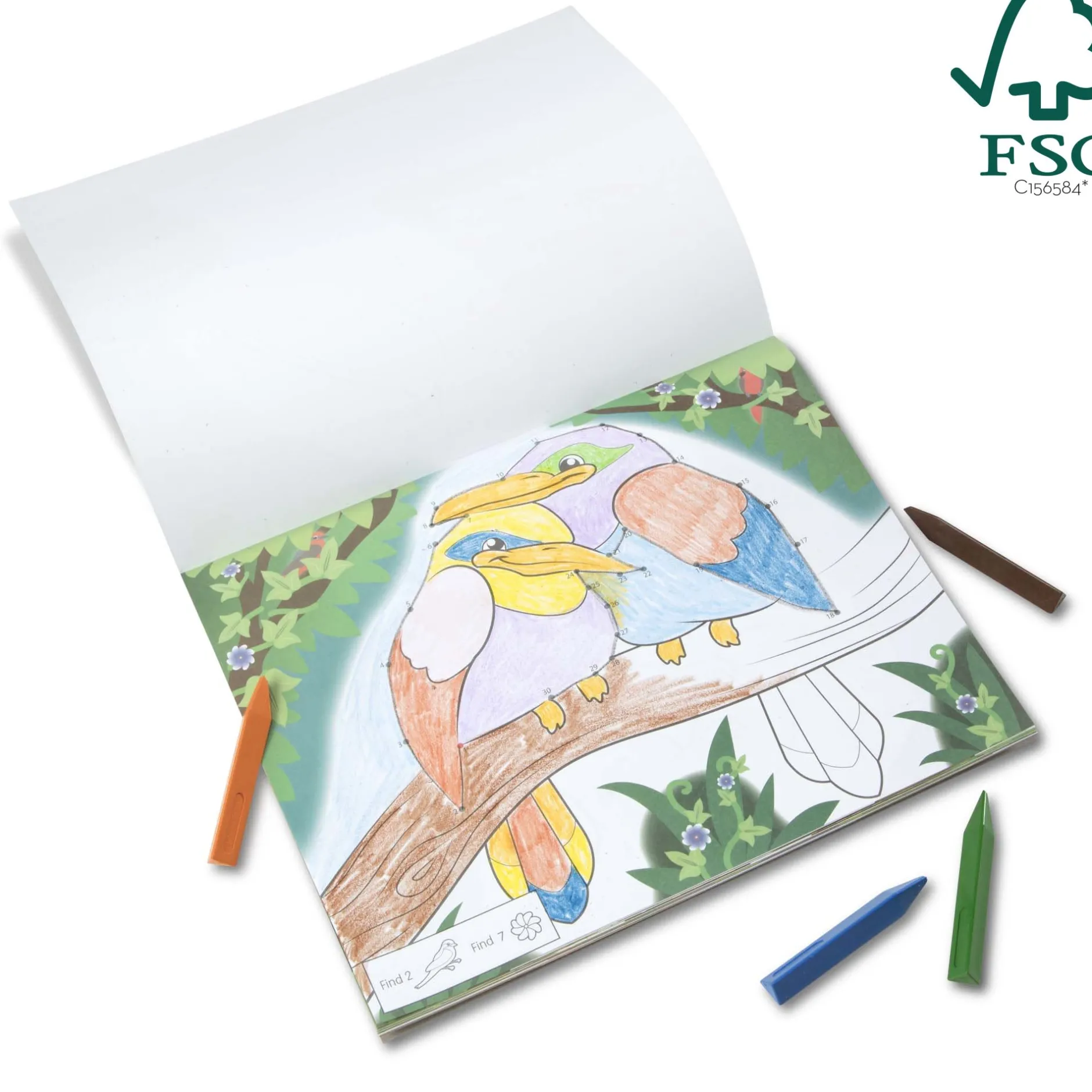 Activity Books>Melissa & Doug ABC 123 Dot-to-Dot Coloring Pad – Wild Animals