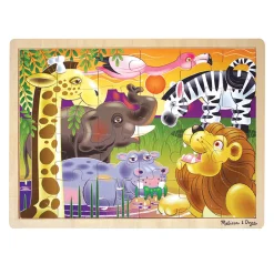 Animals & Nature Puzzles>Melissa & Doug African Plains Wooden Jigsaw Puzzle - 24 Pieces