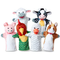 Plush>Melissa & Doug Barn Buddies Hand Puppets (6 Pc)