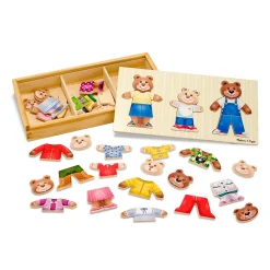 Animals & Nature Puzzles>Melissa & Doug Bear Family Dress-Up Puzzle - 45 Pieces