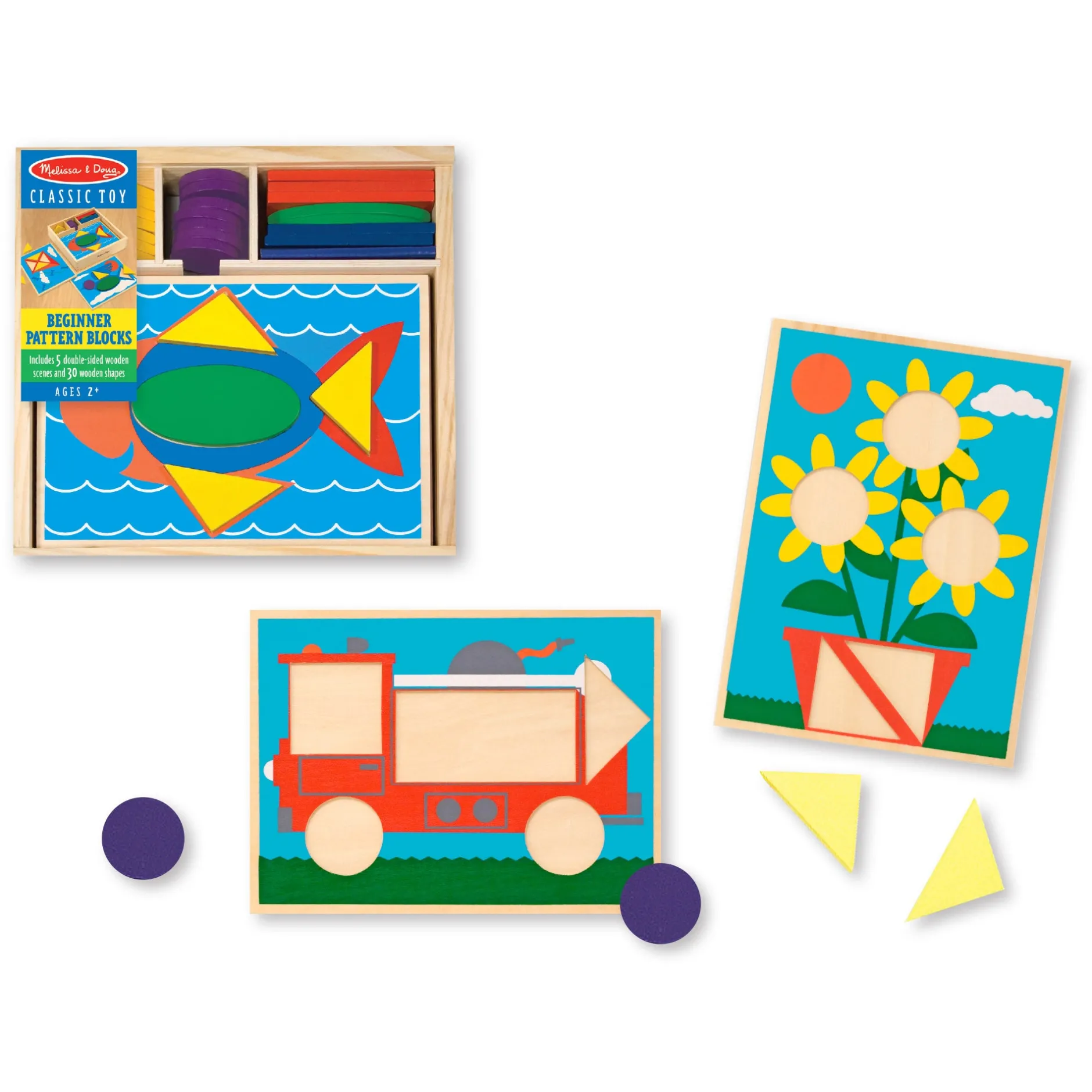 Colors & Shapes>Melissa & Doug Beginner Pattern Blocks