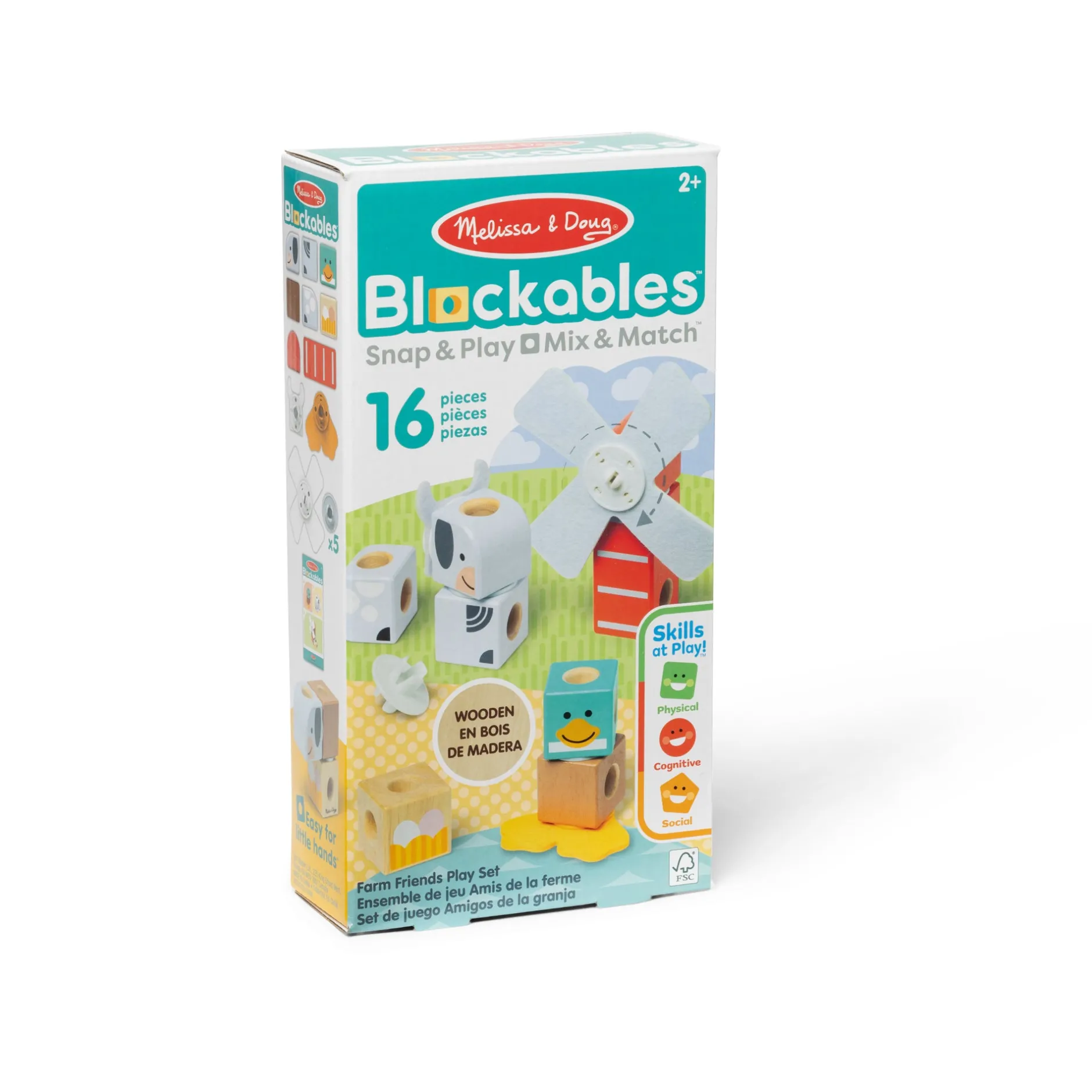 Colors & Shapes>Melissa & Doug Blockables™ Farm Friends Play Set