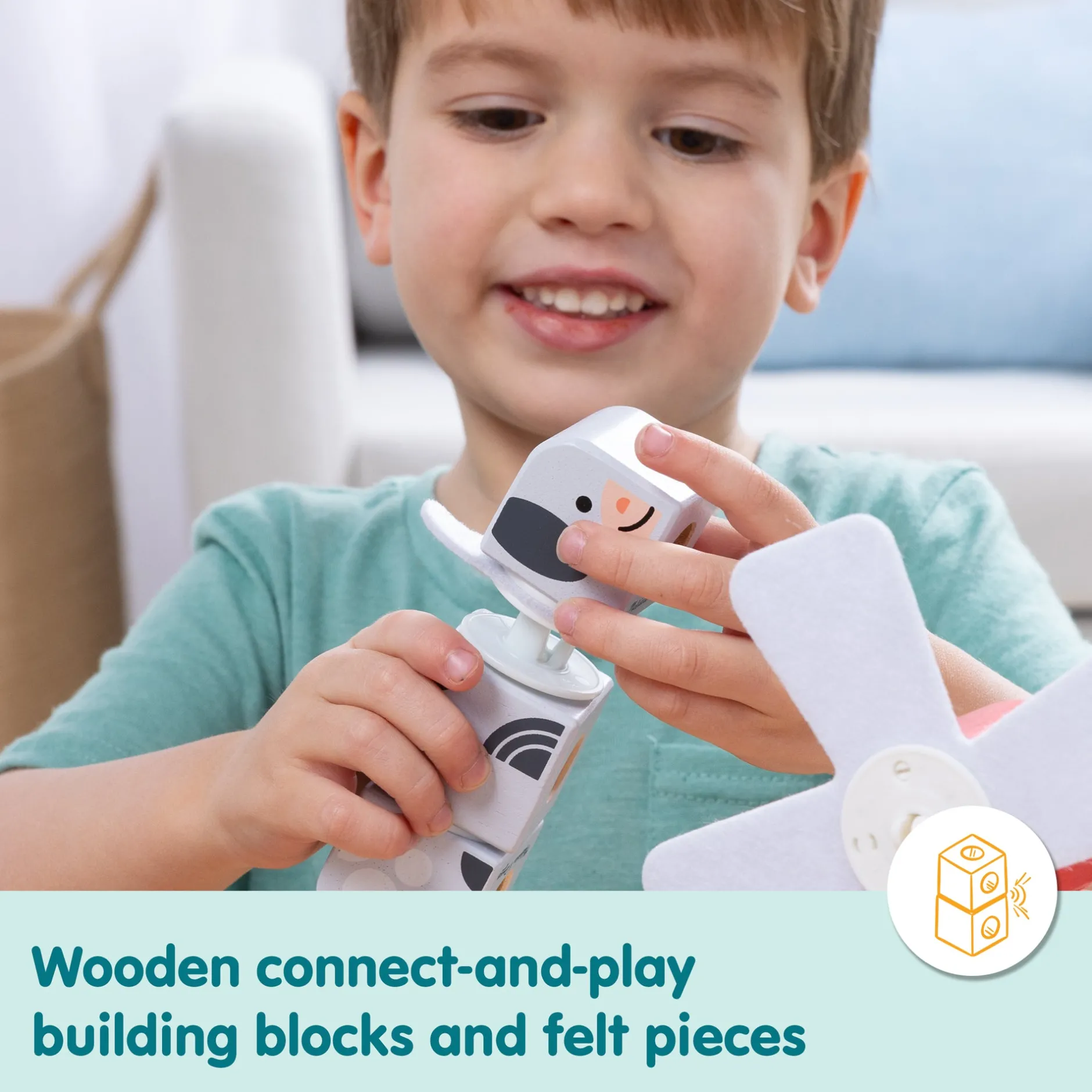 Colors & Shapes>Melissa & Doug Blockables™ Farm Friends Play Set