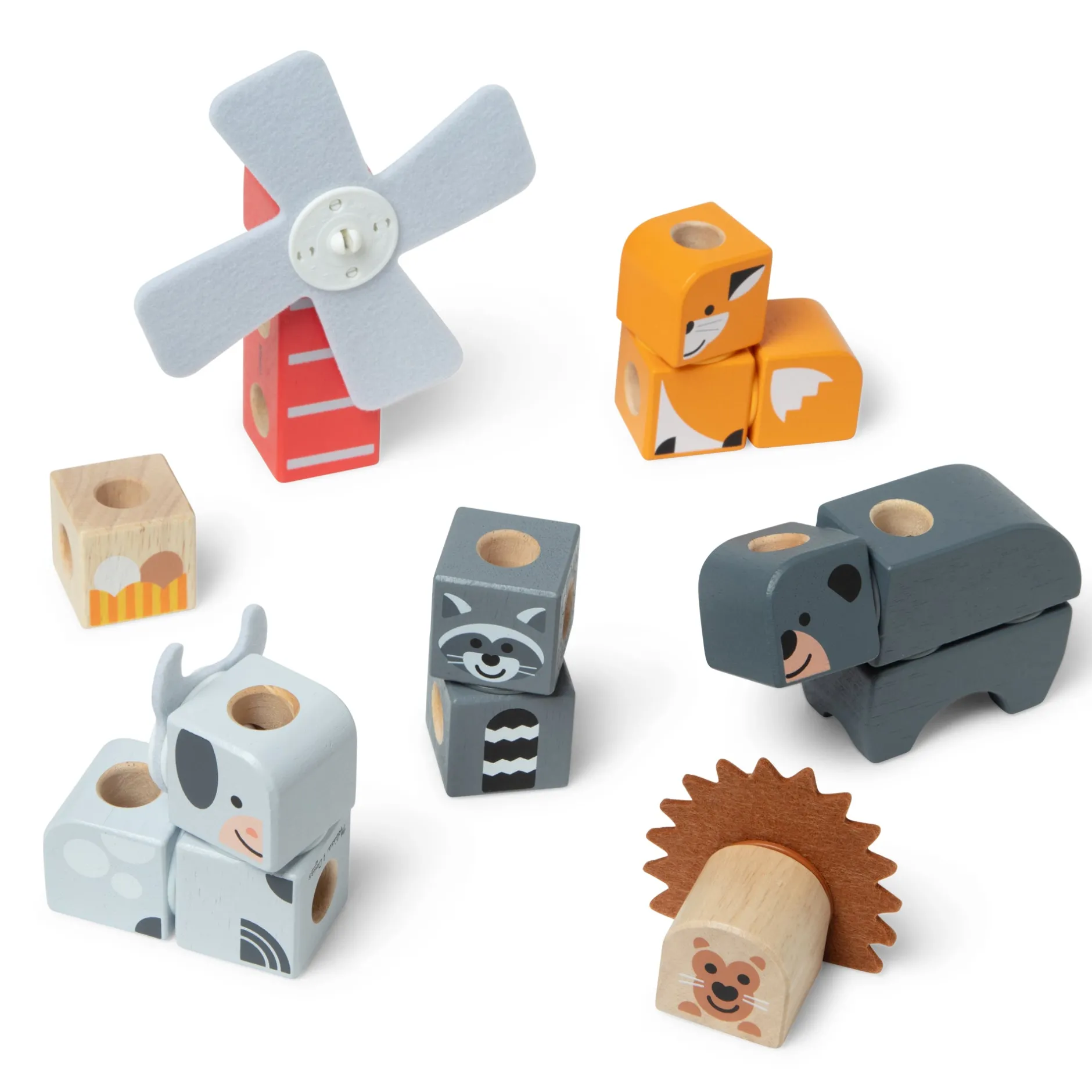 Colors & Shapes>Melissa & Doug Blockables™ Play Sets Farm Friends and Woodland Friends 2-Pack Bundle