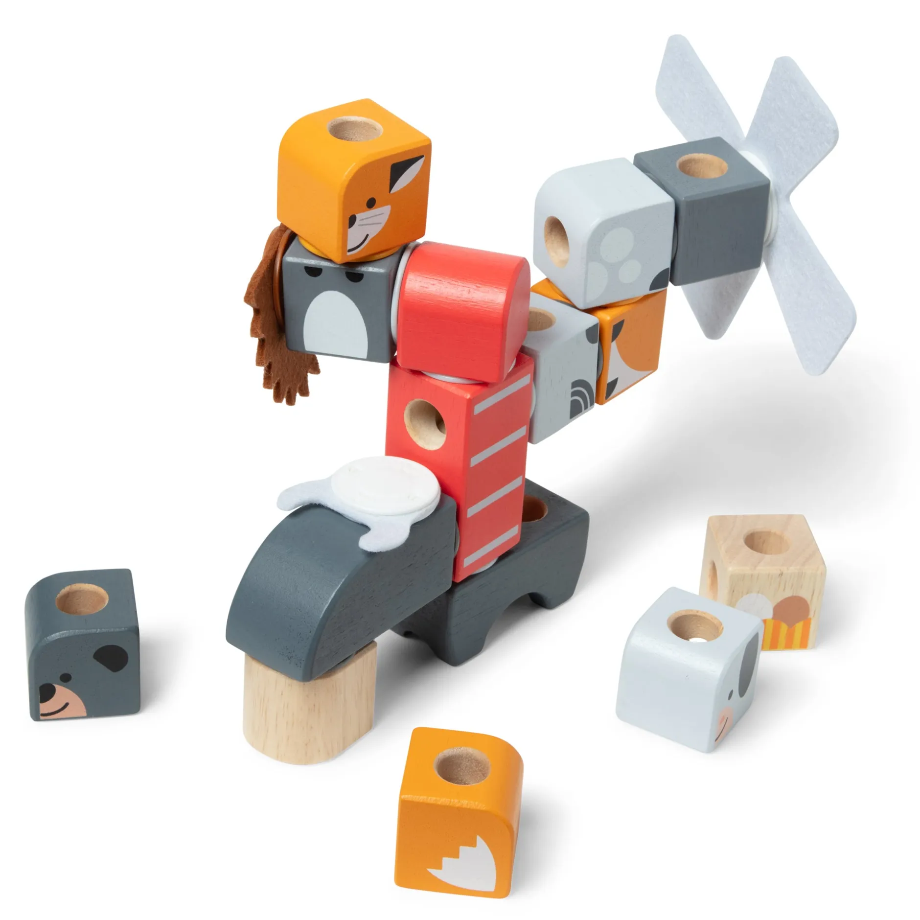 Colors & Shapes>Melissa & Doug Blockables™ Play Sets Farm Friends and Woodland Friends 2-Pack Bundle