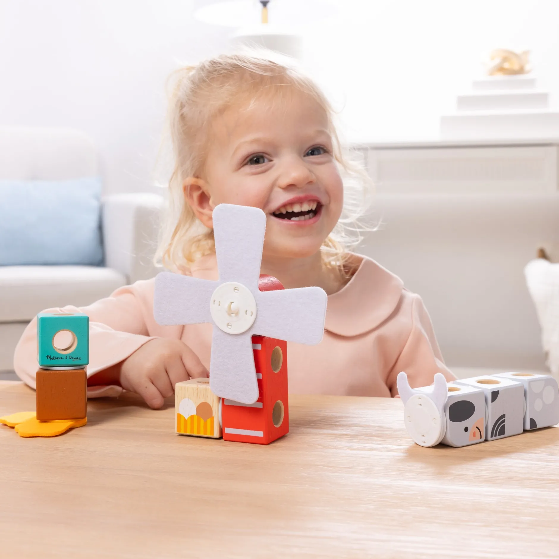 Colors & Shapes>Melissa & Doug Blockables™ Play Sets Farm Friends and Woodland Friends 2-Pack Bundle