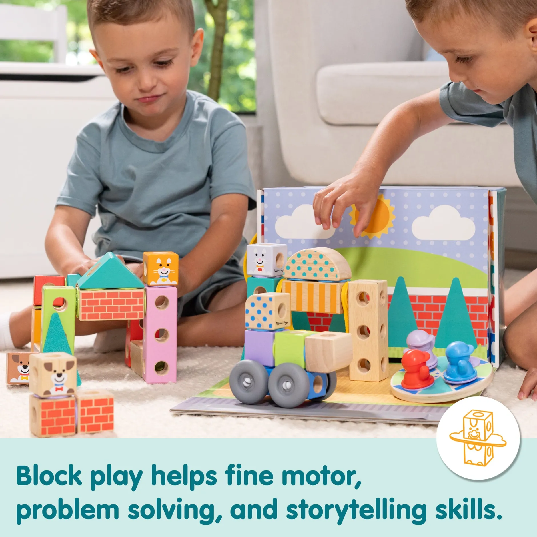 Colors & Shapes>Melissa & Doug Blockables™ Town Play Set