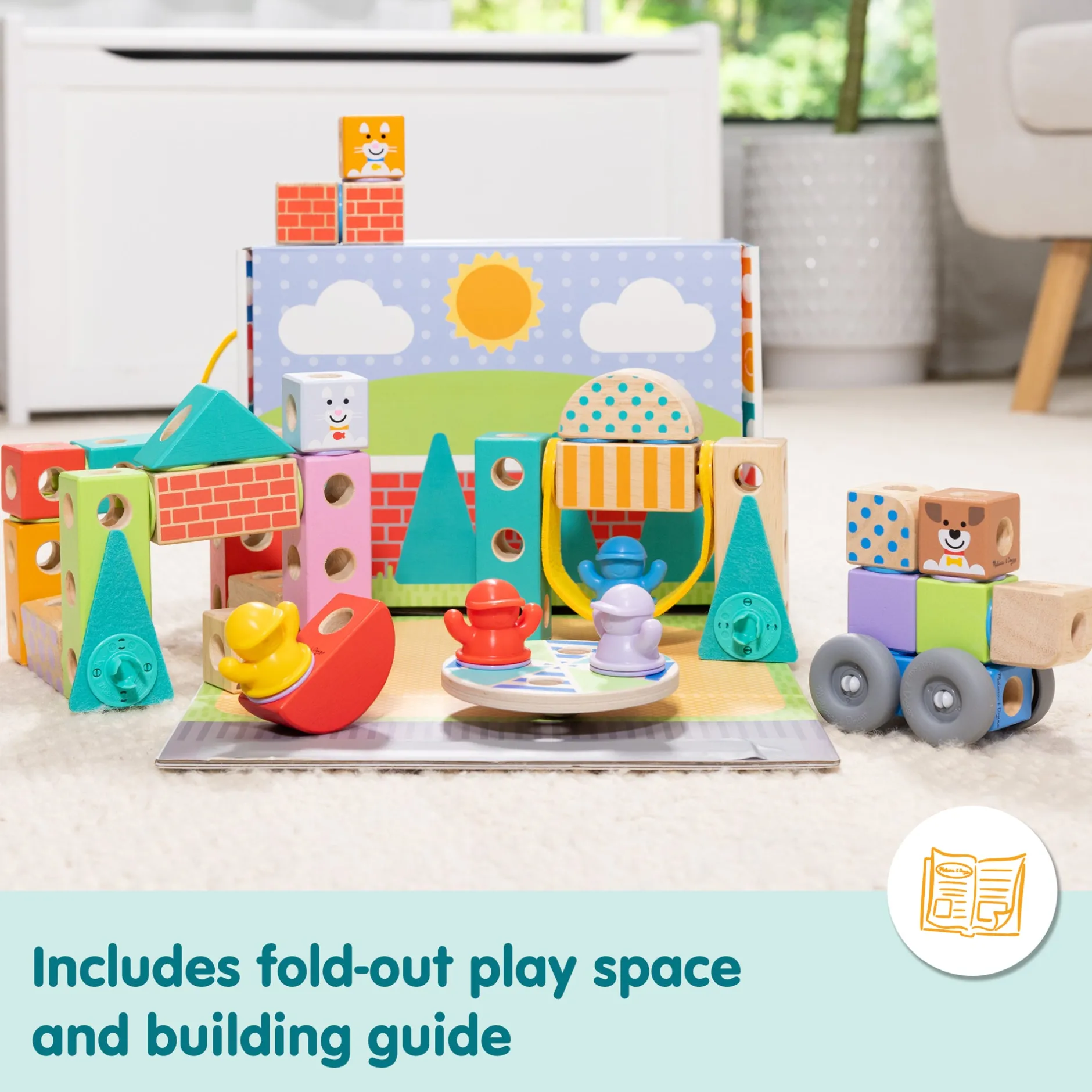 Colors & Shapes>Melissa & Doug Blockables™ Town Play Set