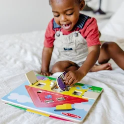 Motor Skills>Melissa & Doug Blue's Clues & You! Wooden Lift-the-Flap Activity Board