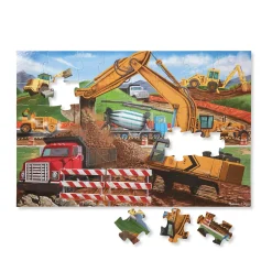 Vehicle & Train Puzzles>Melissa & Doug Building Site Floor Puzzle - 48 Pieces