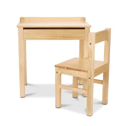 Furniture>Melissa & Doug Child's Lift-Top Desk & Chair - Honey