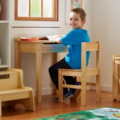 Furniture>Melissa & Doug Child's Lift-Top Desk & Chair - Honey
