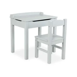 Furniture>Melissa & Doug Child's Lift-Top Desk & Chair - Gray
