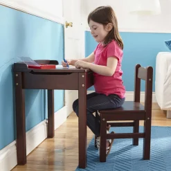Furniture>Melissa & Doug Child's Lift-Top Desk & Chair - Espresso