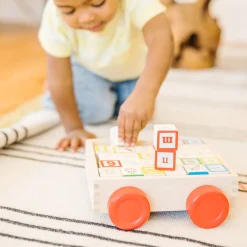 Blocks & Stacking>Melissa & Doug Classic ABC Block Cart