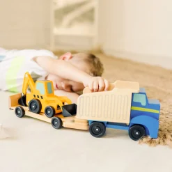 Vehicles & Trains>Melissa & Doug Classic Toy Dump Truck & Loader