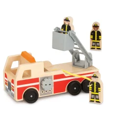 Vehicles & Trains>Melissa & Doug Classic Wooden Fire Truck Play Set