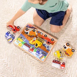 Vehicle & Train Puzzles>Melissa & Doug Construction Chunky Puzzle - 6 Pieces