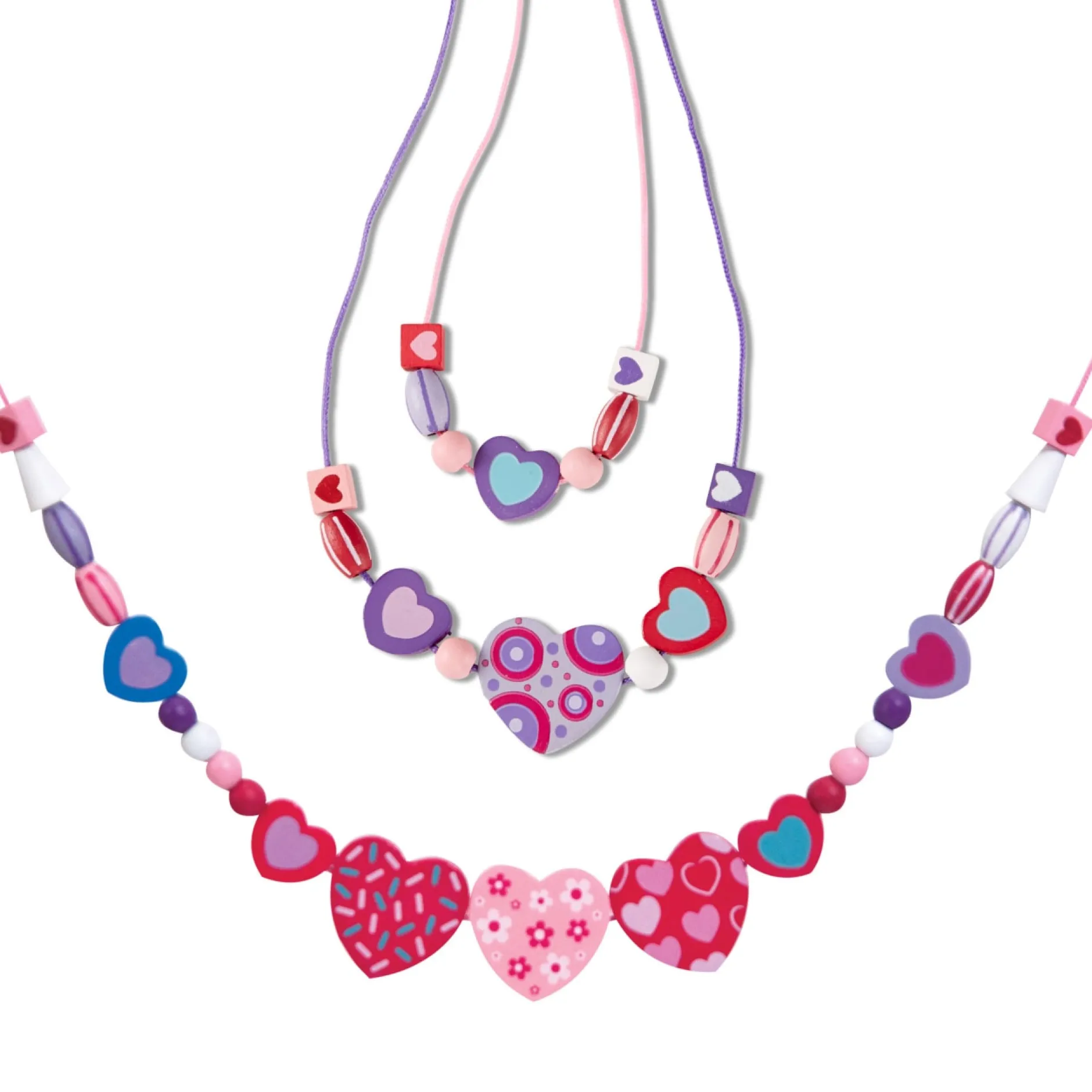 Craft & Stamp Kits>Melissa & Doug Created by Me! Heart Beads Wooden Bead Kit