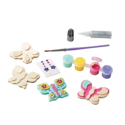 Craft & Stamp Kits>Melissa & Doug Created by Me! Wooden Butterfly Magnets Craft Kit