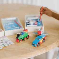 Craft & Stamp Kits>Melissa & Doug Createed by Me!™ Vehicle Craft Kit 3-Pack: Plane, Train, Race Car