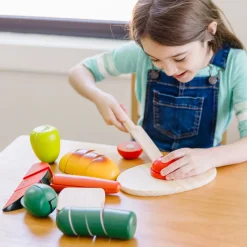Play Food & Play Sets>Melissa & Doug Cutting Food - Wooden Play Food