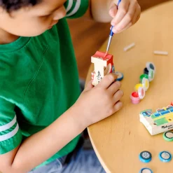 Craft & Stamp Kits>Melissa & Doug Decorate-Your-Own Wooden Train and Race Car Craft Kit