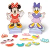Dolls & Dollhouses|Play Food & Play Sets>Melissa & Doug Disney Minnie & Daisy Deluxe Wooden Magnetic Dress-Up