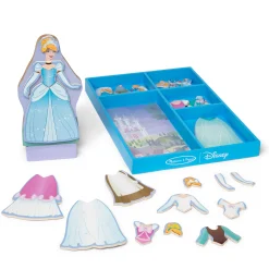 Play Food & Play Sets>Melissa & Doug Disney Princess Cinderella Wooden Magnetic Dress-Up