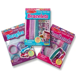 Craft & Stamp Kits>Melissa & Doug DYO Accessories Bundle - Bracelets, Headbands and Bangles