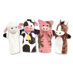 Plush>Melissa & Doug Farm Friends Hand Puppets