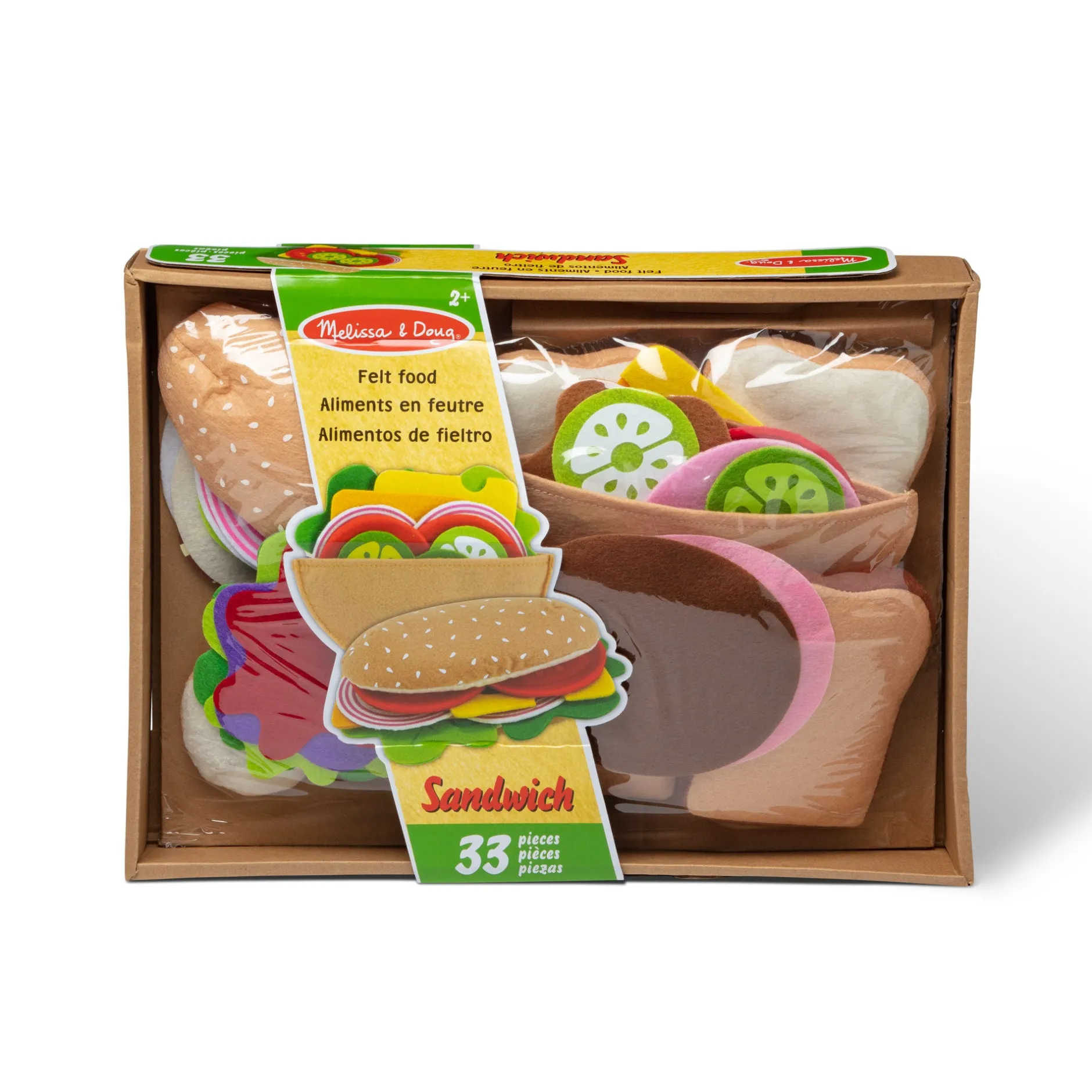 Play Food & Play Sets>Melissa & Doug Felt Food Sandwich Play Set