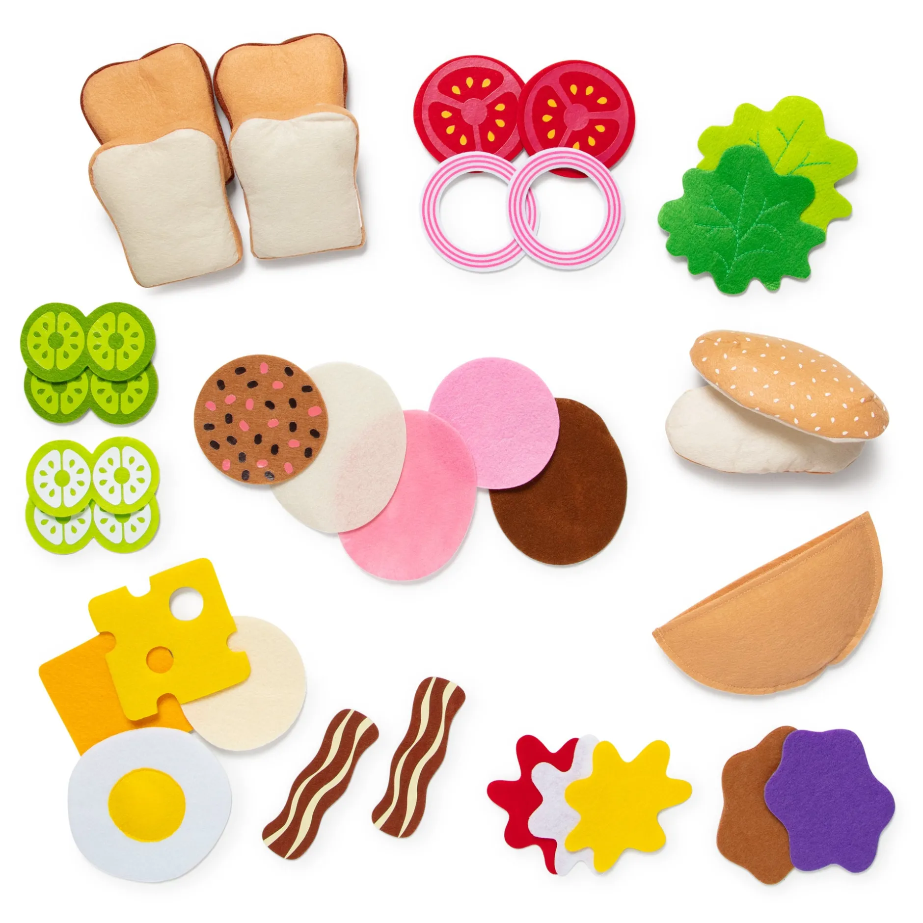 Play Food & Play Sets>Melissa & Doug Felt Food Sandwich Play Set