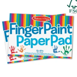Easels & Art Supplies>Melissa & Doug Finger Paint Paper Pad 2-Pack