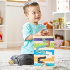 Motor Skills>Melissa & Doug First Play Wooden Safari Zig-Zag Tower