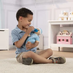 Dolls & Dollhouses>Melissa & Doug Mine to Love Jordan 12-Inch Baby Doll