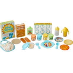Dolls & Dollhouses>Melissa & Doug Mine to Love Mealtime Play Set