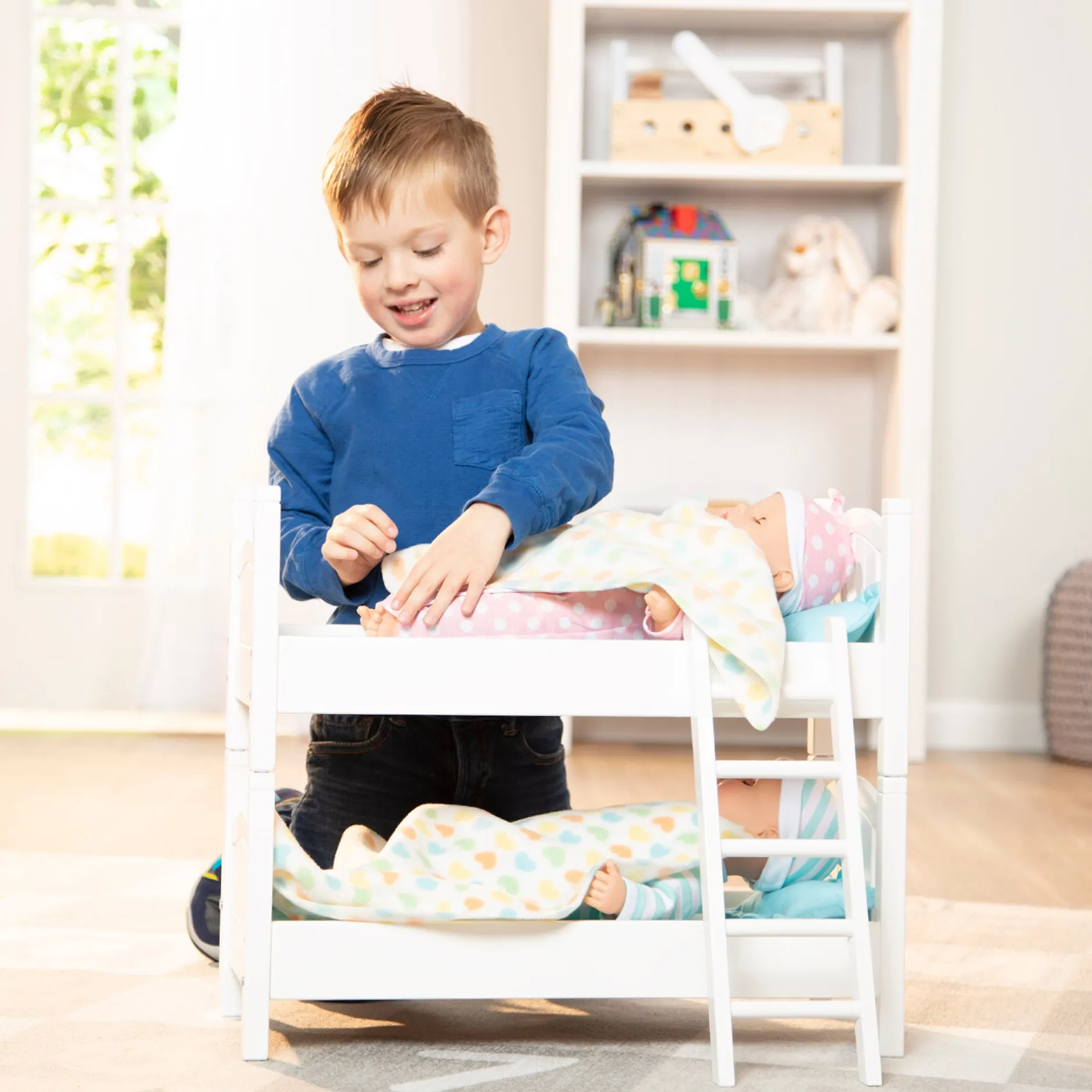 Dolls & Dollhouses>Melissa & Doug Mine to Love Play Bunk Bed