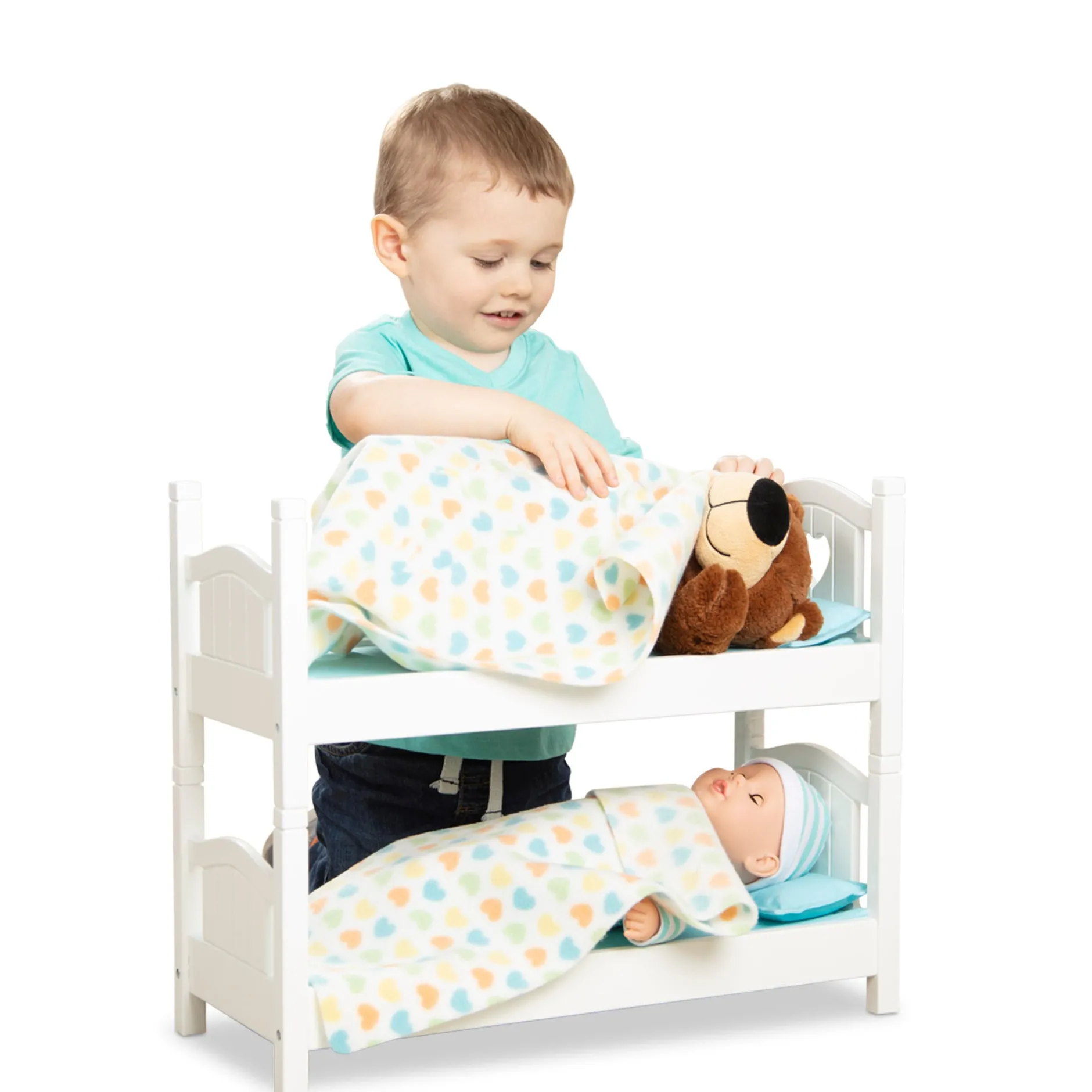 Dolls & Dollhouses>Melissa & Doug Mine to Love Play Bunk Bed