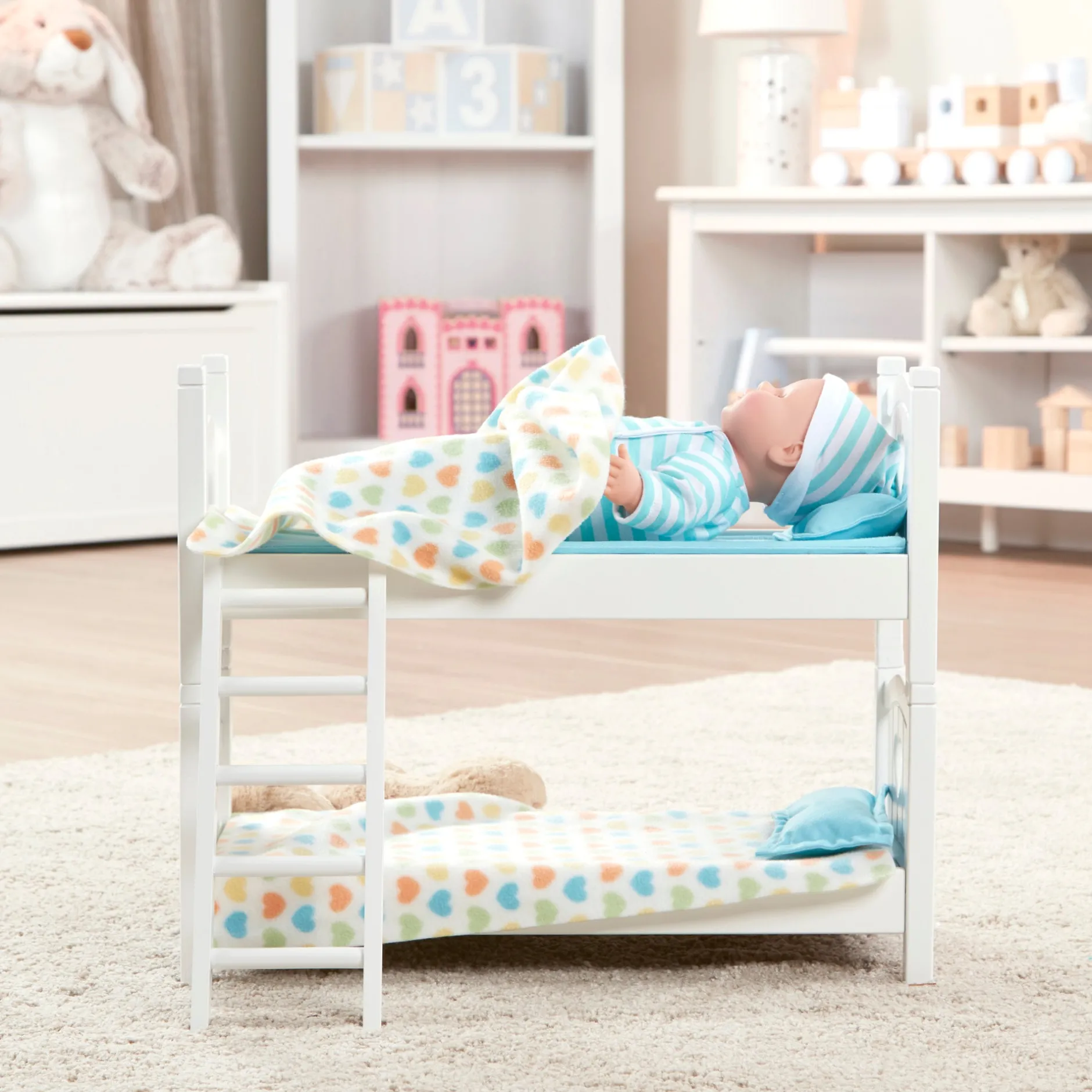 Dolls & Dollhouses>Melissa & Doug Mine to Love Play Bunk Bed