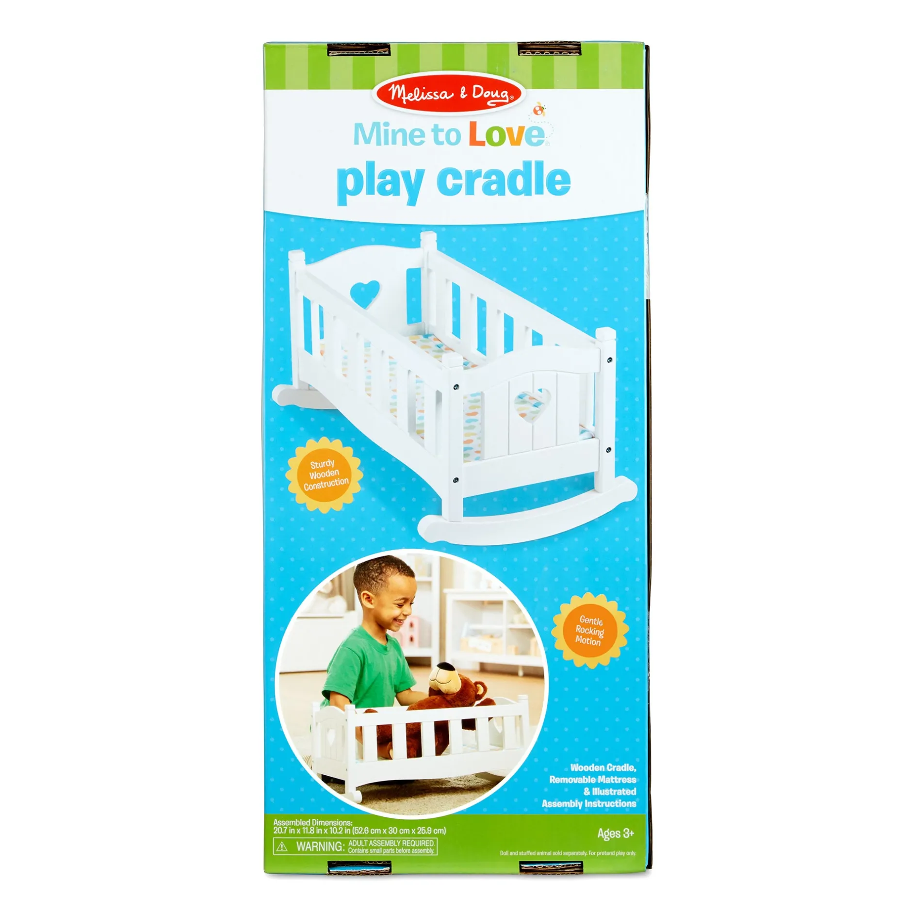 Dolls & Dollhouses>Melissa & Doug Mine to Love Play Cradle