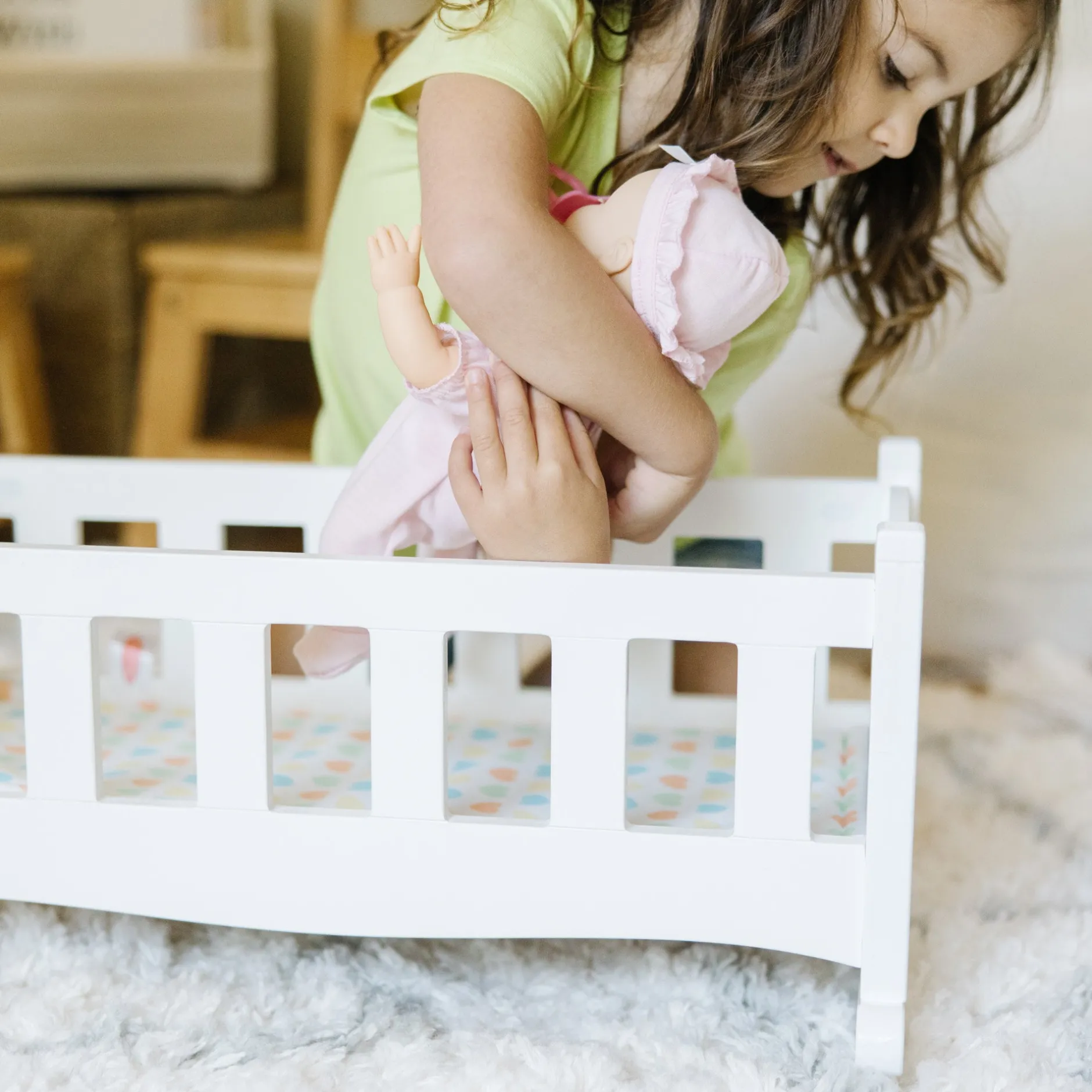 Dolls & Dollhouses>Melissa & Doug Mine to Love Play Cradle