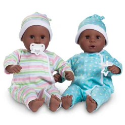 Dolls & Dollhouses>Melissa & Doug Mine to Love Twins Tyler & Taylor Dolls