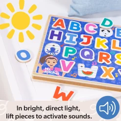 Colors & Shapes>Melissa & Doug Ms. Rachel™ Wooden Phonics Alphabet Sound Puzzle - 24 Pieces