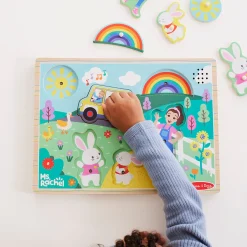 Colors & Shape Puzzles|Colors & Shapes>Melissa & Doug Ms. Rachel™ Wooden Song Puzzle – 6 Pieces