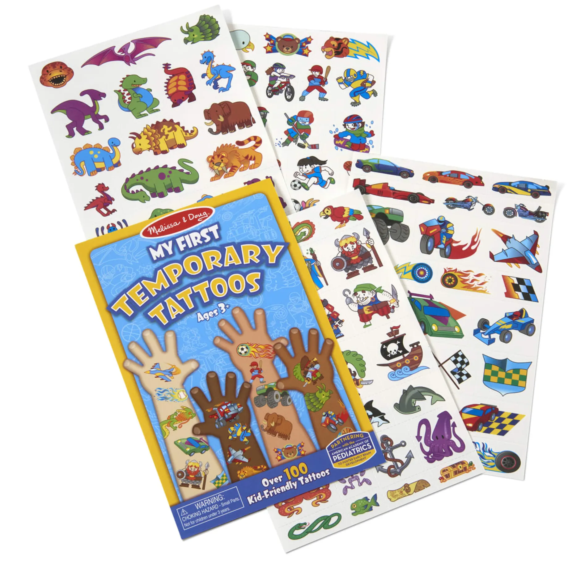 Activity Books>Melissa & Doug My First Temporary Tattoos: 100+ Kid-Friendly Tattoos - Adventure, Creatures, Sports, and More