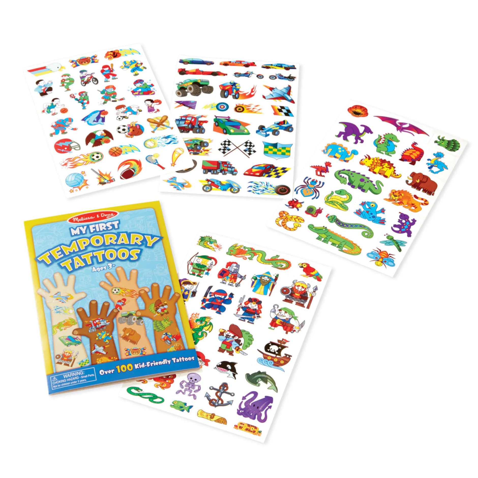 Activity Books>Melissa & Doug My First Temporary Tattoos: 100+ Kid-Friendly Tattoos - Adventure, Creatures, Sports, and More