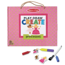 Books>Melissa & Doug Natural Play: Play, Draw, Create Reusable Drawing & Magnet Kit – Princesses