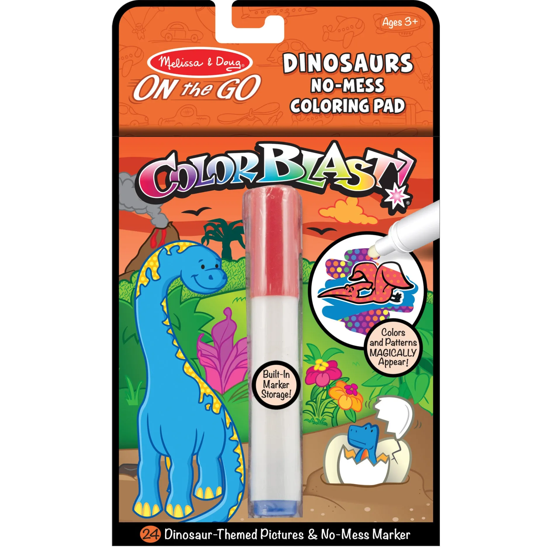 Activity Books>Melissa & Doug On the Go™ ColorBlast Color Reveal Pad – Dinosaur