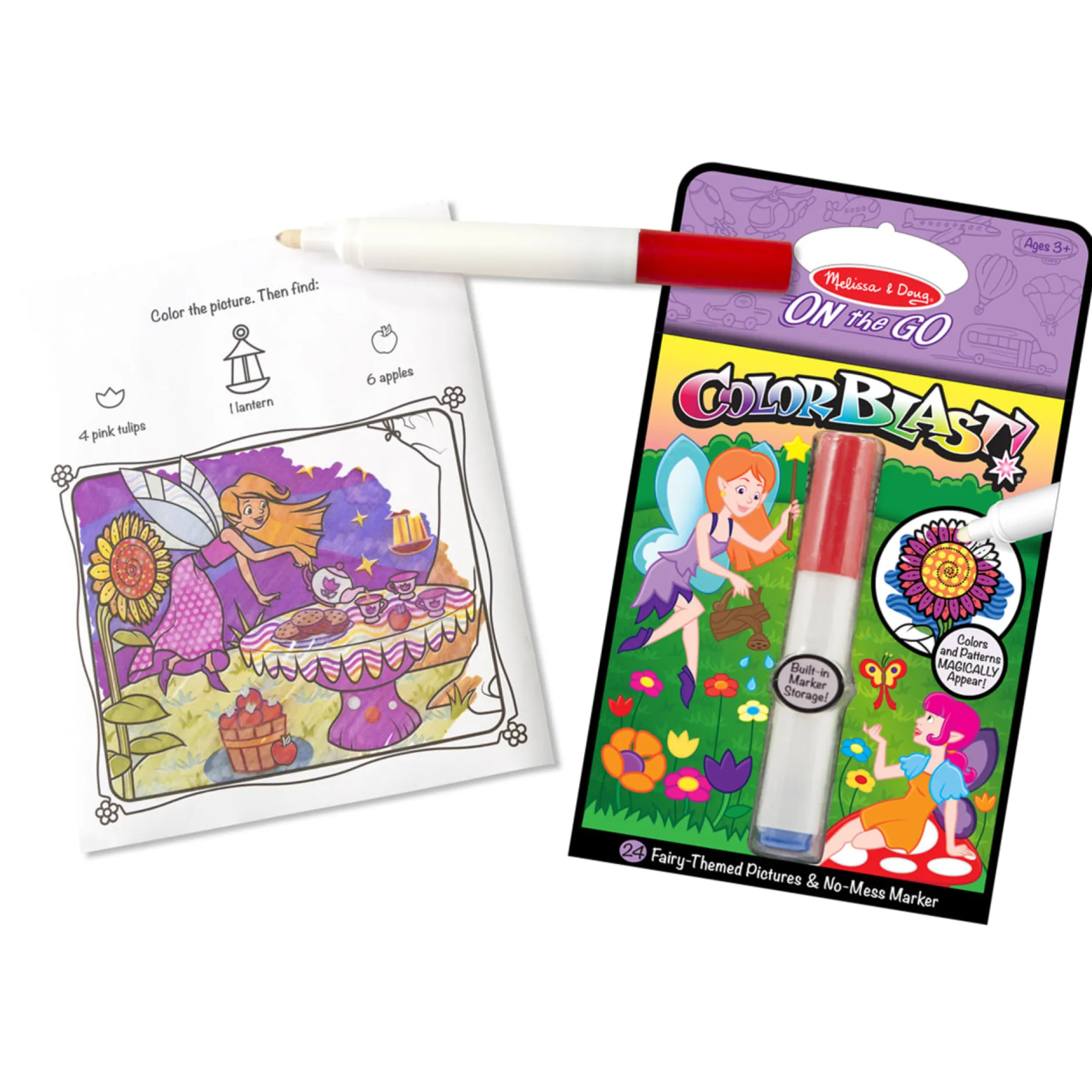 Activity Books>Melissa & Doug On the Go ColorBlast No-Mess Coloring Pad - Fairies